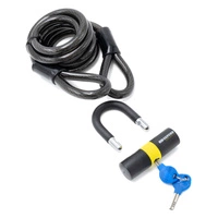 Pancéřový kabel 2m x 15mm Lock Mini Shackle Oxford Barrier Ebike Elektrický skútr