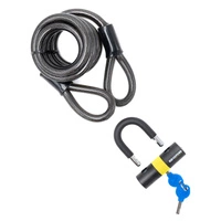 Pancéřový kabel 2m x 15mm Lock Mini Shackle Oxford Barrier Ebike Elektrický skútr